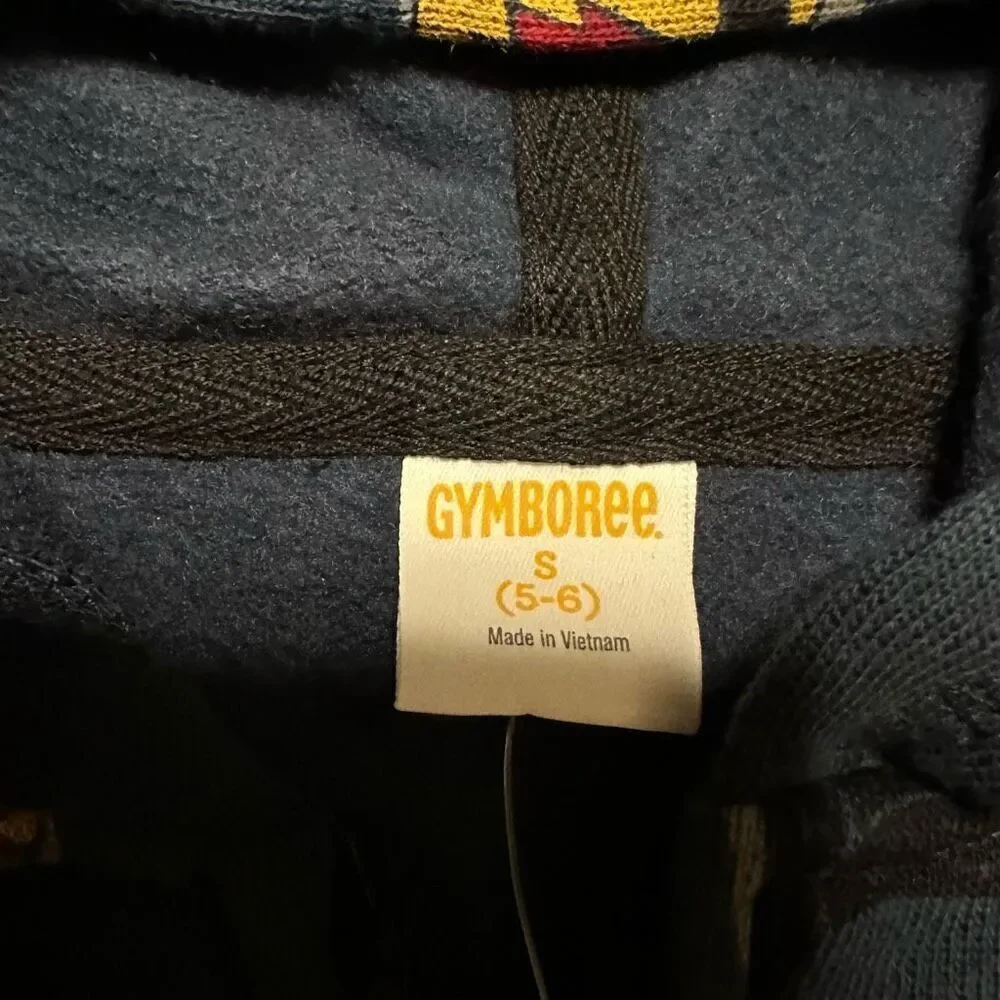NWT Gymboree motorcycle zip up hoodie navy small 5/6